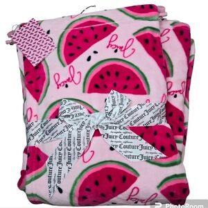 Juicy Couture Pink Plush Throw